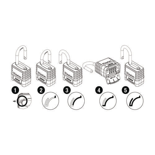 Image of Master Lock® ProSeries Stainless Steel Easy-to-Set Combination Lock, Stainless Steel, 2.18" Wide
