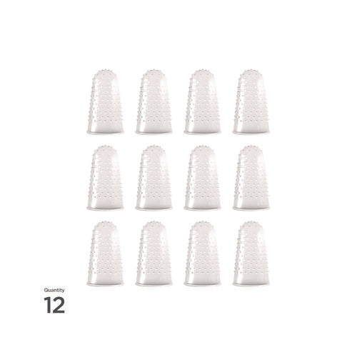 Image of LEE Micro-Gel Fingertips, Size 13, X-Large, Clear, 12/Pack