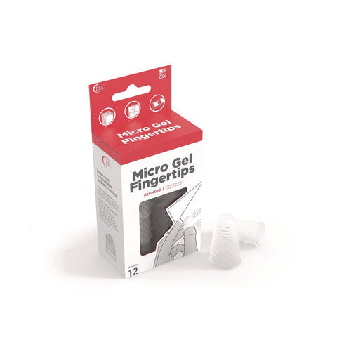 Image of LEE Micro-Gel Fingertips, Small, Medium, Large, X-Large, Clear, 12/Pack