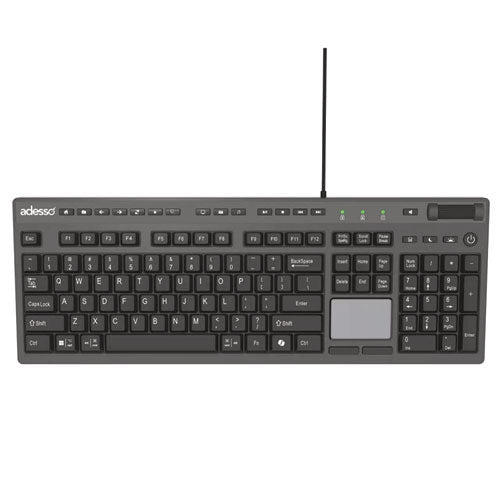 Image of Adesso CyberTouch Desktop Keyboard with Touchpad, Black