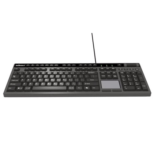 Image of Adesso CyberTouch Desktop Keyboard with Touchpad, Black