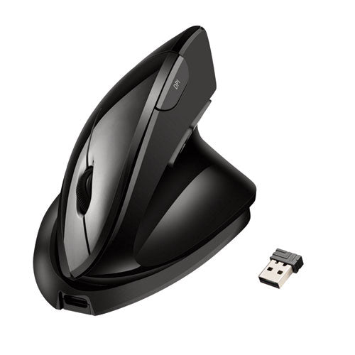 Image of Adesso iMouse V30 Wireless Adjustable Vertical Ergonomic Mouse-TAA, 2.4 GHz/30 ft Wireless Range, Right Hand Use, Black