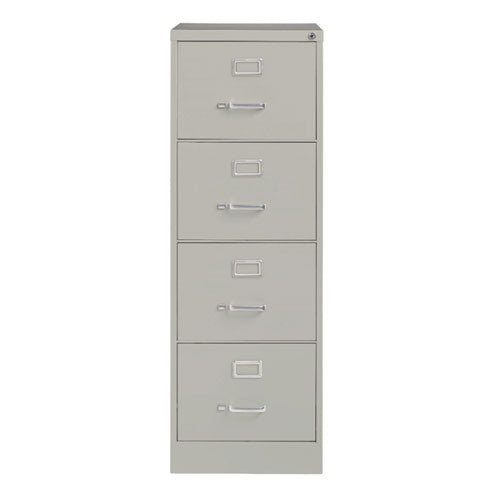 Image of Alera® Economy Vertical File, 4 Legal-Size File Drawers, Light Gray, 18" x 25" x 52"