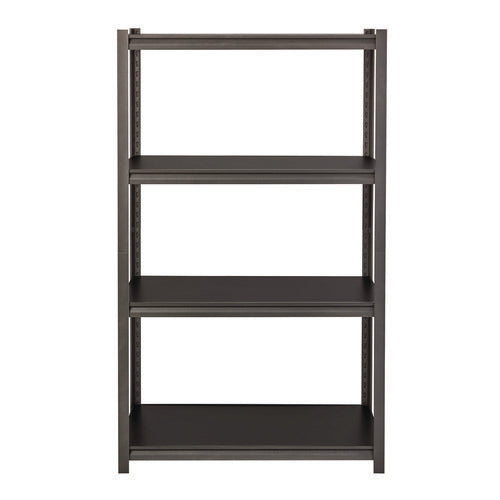 Image of Alera® Steel Shelving Unit with Laminate Shelves, Four-Shelf, 36w x 18d x 60h, Steel, Black/Gun Metal Gray