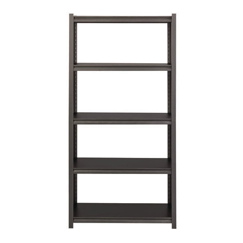 Image of Alera® Steel Shelving Unit with Laminate Shelves, Five-Shelf, 36w x 18d x 72h, Steel, Black/Gun Metal Gray
