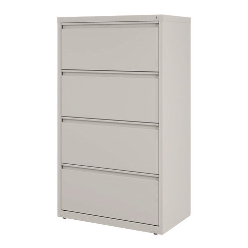 Image of Alera® Lateral File, 4 Legal/Letter-Size File Drawers, Light Gray, 30" x 18.62" x 52.5"