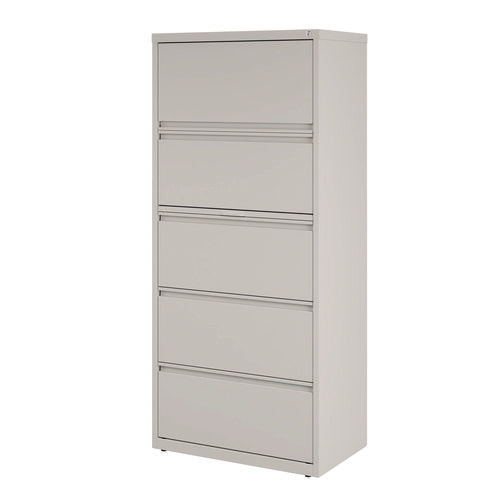 Image of Alera® Lateral File, 5 Legal/Letter-Size File Drawers, Light Gray, 30" x 18.62" x 67.62"