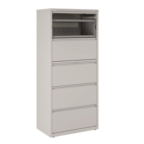 Image of Alera® Lateral File, 5 Legal/Letter-Size File Drawers, Light Gray, 30" x 18.62" x 67.62"