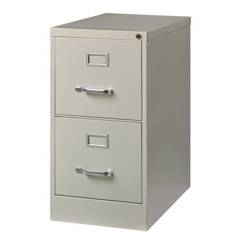 Image of Alera® Two-Drawer Economy Vertical File, 2 Letter-Size File Drawers, Light Gray, 15" x 25" x 28.38"