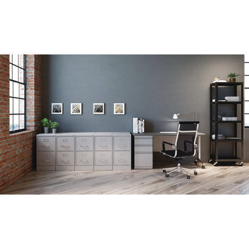 Image of Alera® Two-Drawer Economy Vertical File, 2 Letter-Size File Drawers, Light Gray, 15" x 25" x 28.38"