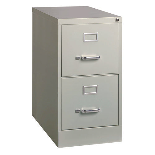 Image of Alera® Two-Drawer Economy Vertical File, 2 Letter-Size File Drawers, Light Gray, 15" x 25" x 28.38"
