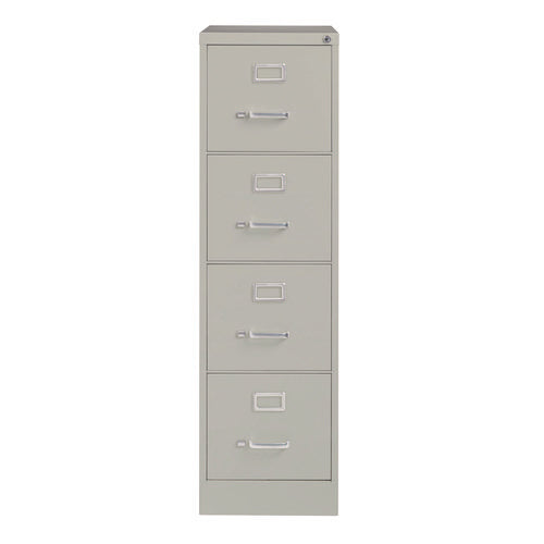Image of Alera® Economy Vertical File, 4 Letter-Size File Drawers, Light Gray, 15" x 25" x 52"