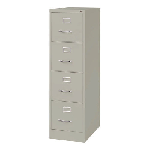 Image of Alera® Economy Vertical File, 4 Letter-Size File Drawers, Light Gray, 15" x 25" x 52"