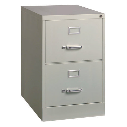 Image of Alera® Two-Drawer Economy Vertical File, 2 Legal-Size File Drawers, Light Gray, 15" x 25" x 28.38"