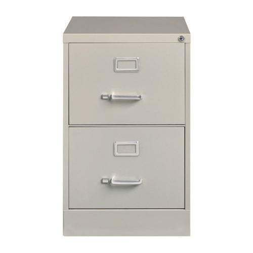 Image of Alera® Two-Drawer Economy Vertical File, 2 Legal-Size File Drawers, Light Gray, 15" x 25" x 28.38"