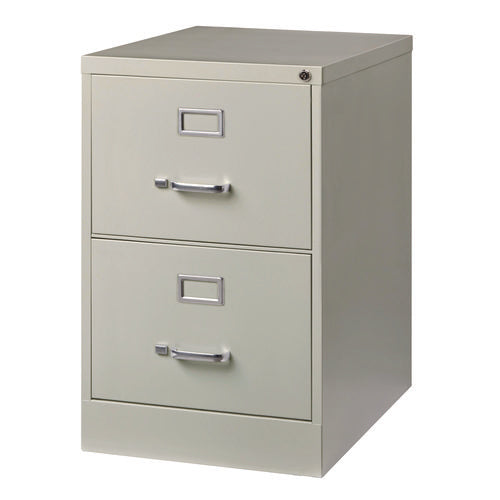 Image of Alera® Two-Drawer Economy Vertical File, 2 Legal-Size File Drawers, Light Gray, 15" x 25" x 28.38"