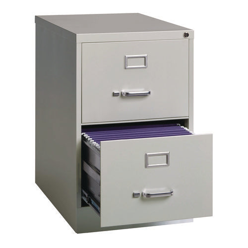 Image of Alera® Two-Drawer Economy Vertical File, 2 Legal-Size File Drawers, Light Gray, 15" x 25" x 28.38"