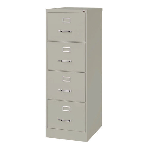 Image of Alera® Economy Vertical File, 4 Legal-Size File Drawers, Light Gray, 18" x 25" x 52"