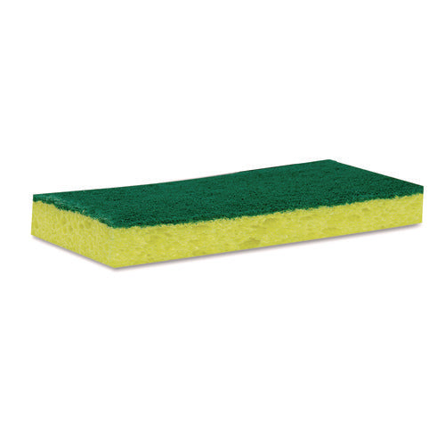 Image of Scotch-Brite PROFESSIONAL Medium-Duty Scrubbing Sponge, 3.6 X 6.1, 0.7" Thick, Yellow/green, 10/pack
