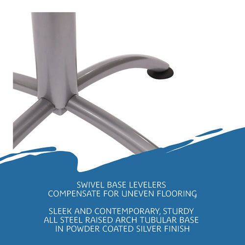 Image of Iceberg CafeWorks Cafe-Height Table, Square, 36" x 36" x 30", Graphite Granite/Silver