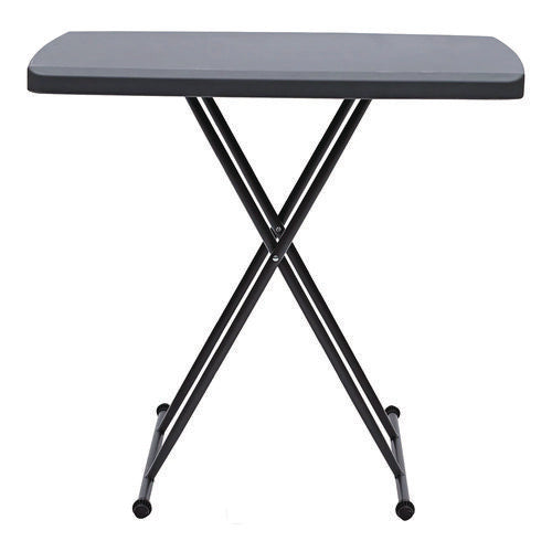 Image of Iceberg IndestrucTable Classic Personal Folding Table, 30" x 20" x 25" to 28", Charcoal