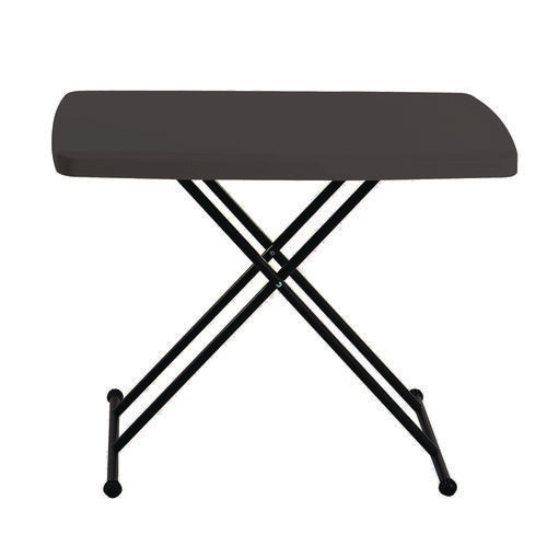 Image of Iceberg IndestrucTable Classic Personal Folding Table, 30" x 20" x 25" to 28", Charcoal