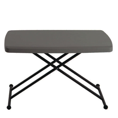 Image of Iceberg IndestrucTable Classic Personal Folding Table, 30" x 20" x 25" to 28", Charcoal