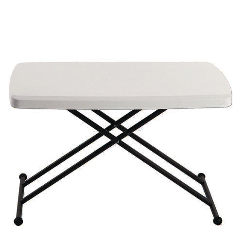 Image of Iceberg IndestrucTable Classic Personal Folding Table, 30" x 20" x 25" to 28", Platinum/Gray