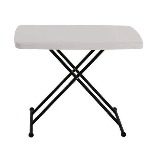Image of Iceberg IndestrucTable Classic Personal Folding Table, 30" x 20" x 25" to 28", Platinum/Gray