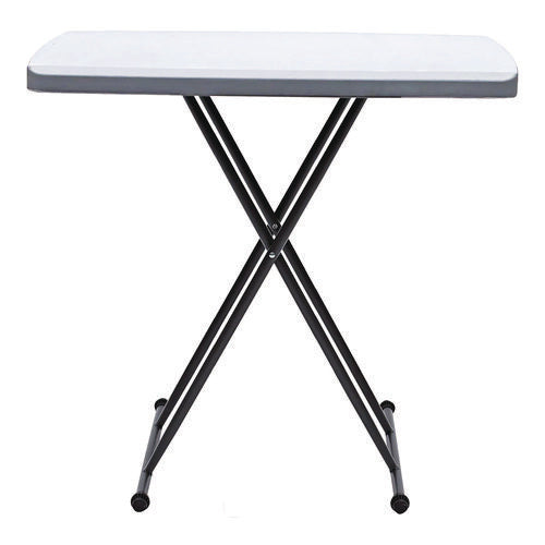 Image of Iceberg IndestrucTable Classic Personal Folding Table, 30" x 20" x 25" to 28", Platinum/Gray