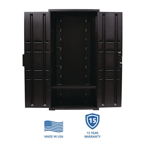 Image of Iceberg Rough n Ready Storage Cabinet, Three-Shelf, 33w x 18d x 66h, Black