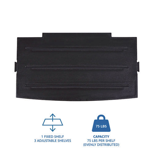 Image of Iceberg Rough n Ready Storage Cabinet, Three-Shelf, 33w x 18d x 66h, Black