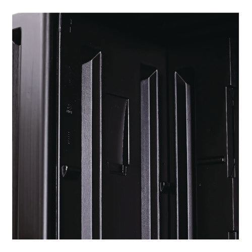 Image of Iceberg Rough n Ready Storage Cabinet, Three-Shelf, 33w x 18d x 66h, Black