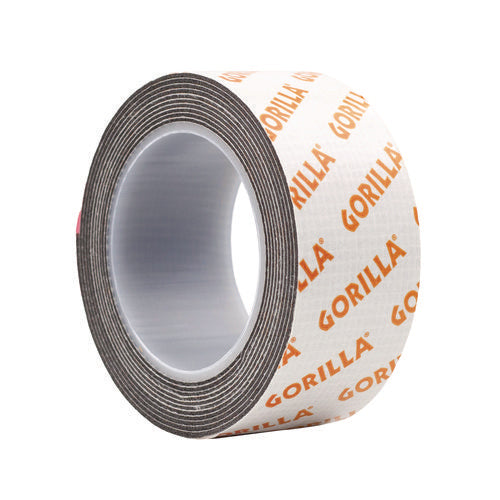 Image of Gorilla® Max Strength Mounting Tape, Permanent, Holds Up to 45 lb (3 lbs per 4 in), 1 x 60, Black