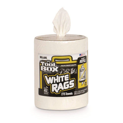Image of TOOLBOX® Z300 Wipers Big Grip Refill, 1-Ply, 10 x 12, White, 6/Carton