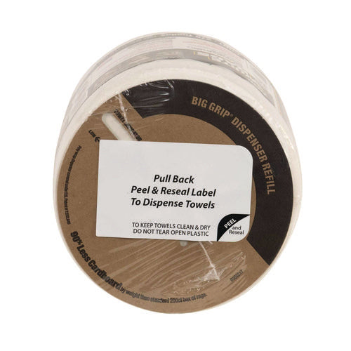 Image of TOOLBOX® Z300 Wipers Big Grip Refill, 1-Ply, 10 x 12, White, 6/Carton
