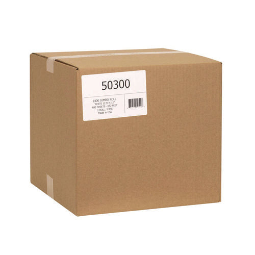 Image of TOOLBOX® Z400 Jumbo Roll Wipers, 1-Ply, 12.5 x 12, White