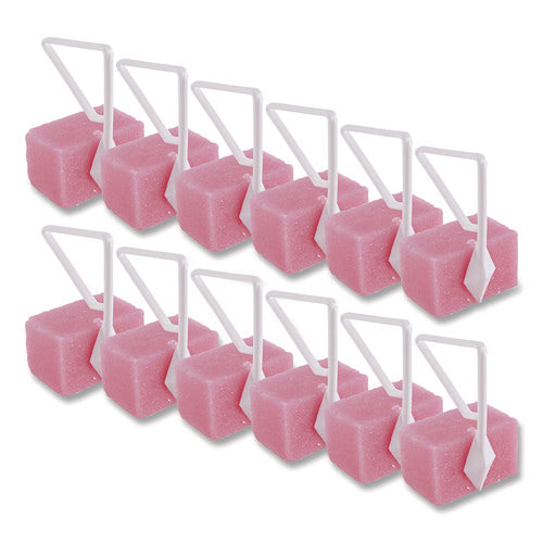 Image of Boardwalk® Para Toilet Bowl Deodorizer Block, Cherry Scent, 4 oz, Pink, 12/Box