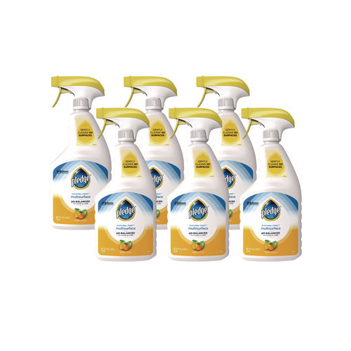 Image of Pledge® pH-Balanced Everyday Clean Multisurface Cleaner, Clean Citrus Scent, 25 oz Trigger Spray Bottle, 6/Carton