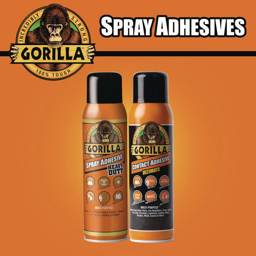 Image of Gorilla® Contact Adhesive Ultimate, 12.2 oz Aerosol Spray, Dries Light Yellow