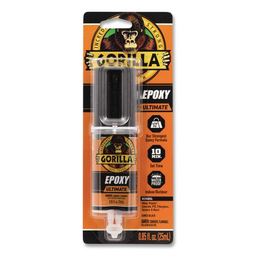 Image of Gorilla® Epoxy Ultimate, 0.85 oz Syringe, Dries Black