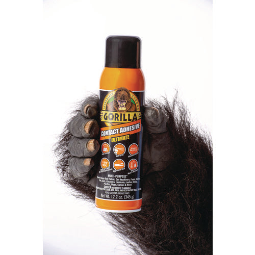 Image of Gorilla® Contact Adhesive Ultimate, 12.2 oz Aerosol Spray, Dries Light Yellow