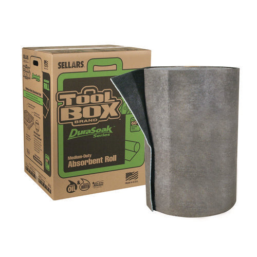 Image of TOOLBOX® DuraSoak Universal Sorbents Medium Duty Roll Pad, 40 gal, 28.5" x 125 ft