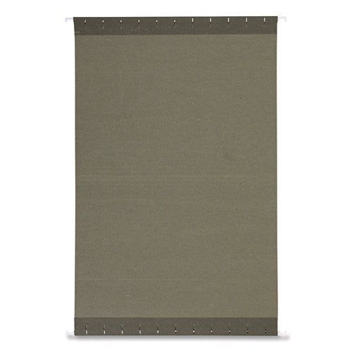 Image of Universal® Hanging File Folders, Letter Size, 1/5-Cut, Standard Green, 25/Box