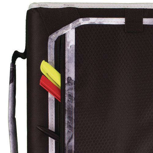 Image of Five Star® Zipper Binder, 3 Rings, 2" Capacity, 11 X 8.5, Black/gray Accents