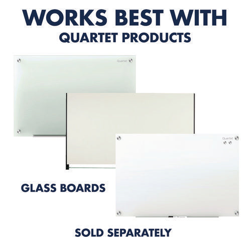 Image of Quartet® Glass Magnets, Circles, Large, 0.45" Diameter, Clear, 6/Pack