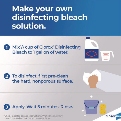 Image of Clorox® Concentrated Germicidal Bleach, Regular, 121 Oz Bottle, 3/carton