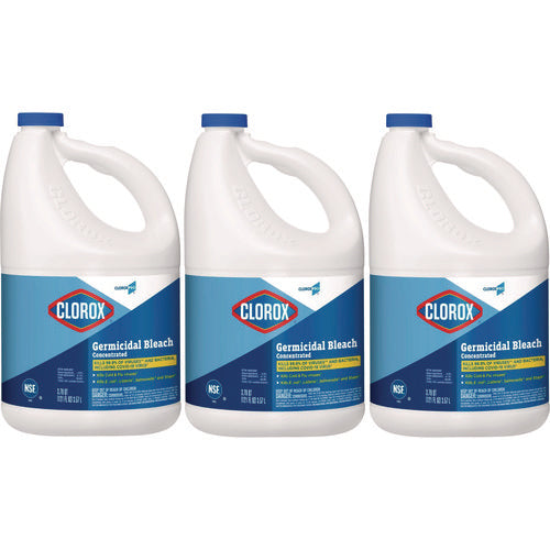 Image of Clorox® Concentrated Germicidal Bleach, Regular, 121 Oz Bottle, 3/carton
