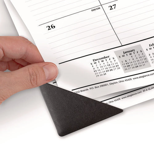 Image of AT-A-GLANCE® Ruled Desk Pad, 24 x 19, White Sheets, Black Binding, Black Corners, 12-Month (Jan to Dec): 2025