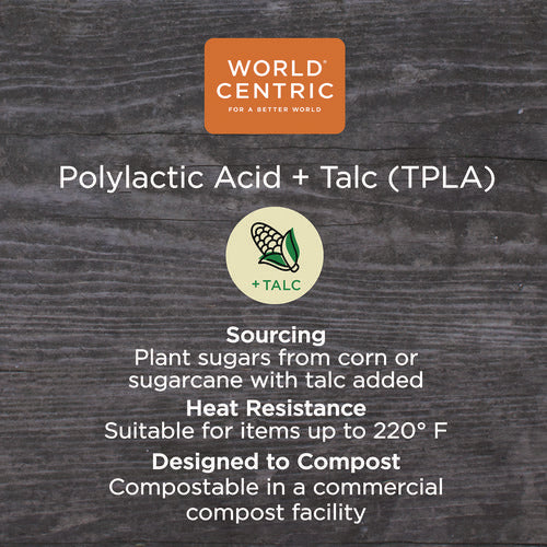 Image of World Centric® TPLA Compostable Cutlery, Asian Soup Spoon, Plastic, White, 500/Carton